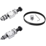 2 Set Of No Power Diy Woodworking Cutting Grinding Spindle Trimming Belt Jto Drill Chuck Set Small Lathe Accessories for Table S