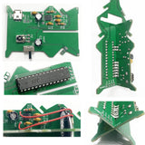 DIY Electronic kit LED Christmas Tree Flashing Light Multicolor bluetooth Music Playing circuit roating base soldering Project