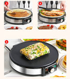 30cm Diameter Electric Crepe Maker Household Non-stick Baking Pan Home Appliance Pancake Baker Machine 220V