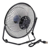HAEGER-Black Solar Panel Powered +USB 5W metal Fan 8Inch Cooling Ventilation Car Cooling Fan for Outdoor Traveling Fishing Home