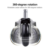 5PCS Office Chair Caster Wheels 3 Inch Swivel Rubber Caster Wheels Replacement Soft Safe Rollers Furniture Hardware