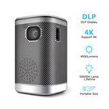 Mini Portable Projector DLP Video Movie Projector Home Theater 4500Lumens Touchpad/Remote Control Support Sync Screen