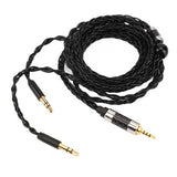 Headphone Cable 8 Core 2.5mm Balanced Plug to Dual 3.5mm Plug Silver Plated Earphone Cable Replacement for Sony MDR Z7 Z1R
