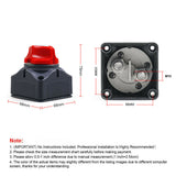 12V-60V 100A-300A Car Auto RV  RV Marine Boat Battery Selector Isolator Disconnect Rotary Switch Cut