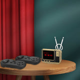 Retro Video TV Game Console with Time Clock Function and 2.4G Double Wireless Controller Built-in 108 Games for PS1/N64
