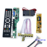 V53 universal lcd led tv controller driver board VGA HD-MI USB TV motherboard analog full kit 20P 1ch 8bit 2 CCFL wide inverter