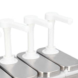 3/4/5 Head Sauce Dispenser Pump Salad Jam Seasoning Condiment Squeeze Pump Container with Base for Kitchen Restaurant