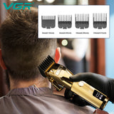 VGR professional all metal hair trimmer for men electric barber hair clipper rechargeable hair cutting machine cord/cordless