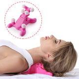 Portable Neck Massager Cervical Spine Chiropractic Pillow Stretcher Head Pain Relief Vertebrae Relaxation Pillow Traction Tool