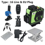 Laser Levels 16/12/8 Lines Green Beam 4D Self-Leveling 360 Laser Levels Horizontal&Vertical For Floor Wall Powerful Laser levels