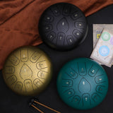 tongue Drum 6 Inch 11 Tone Steel Tongue Drum Set Hand Pan Drum Pad Tank Sticks Carrying Bag Percussion Instruments Accessories