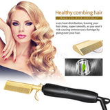 Hair Straightener Flat Irons Straightening Brush Hot Heating Comb Hair Straight Styler Corrugation Curling Iron Hair Curler Comb