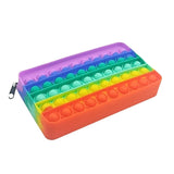 New 20cm Pencil Case Push Bubble Toy Autism Pop Its Stress Reliever Toys Children Learning Pencil Case Anti-stress Fidget Toys