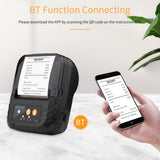 Mini Portable Receipt Thermal Printer 80mm Receipt Printer USB+Wireless BT Connection for Office/Market for Windows/Android/iOS