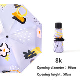 Mini Pocket 5 Folding Sunshade Sunny Umbrella Rain Women Sun Protection UV Umbrella Portable Compact Folding Sun Umbrella