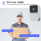 Wireless Video Doorbell Camera Smart Doorbell with 450P Night Vision 2-Way Audio Cloud Storage Battery Powered
