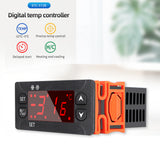 Digital Temperature Controller ETC-902 220V Mini Refrigerator Thermostat Regulator Thermoregulator Thermocouple NTC Dual Sensor
