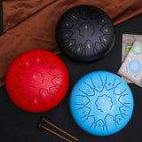 tongue Drum 6 Inch 11 Tone Steel Tongue Drum Set Hand Pan Drum Pad Tank Sticks Carrying Bag Percussion Instruments Accessories