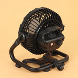 Portable Home Camping Ceiling Desk Fan LED Light USB Rechargeable Fan 360 Degree Rotating Hanging Fan