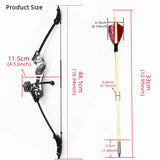 18lbs Archery Recurve Bow Double Aiming Bow Arrows Shooting Darts Real Feather Arrow for Outdoor Hunting Traditional Bow