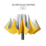 10k Umbrella Female Rainproof Windproof Reflective Umbrella Rain Women Anti-UV Umbrellas Pink Three Folding Automatic Umbrellas