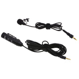 3.5mm Clip-On Lavalier Microphone With Carry Bag Microphone Kit For Smartphone DSLR Cameras Camcorders Audio Recorder PC