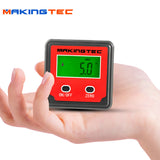 MAKINGTEC 360 Degree Mini Digital Protractor Inclinometer Electronic Level Box Magnetic Base Measuring Tools