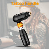 Professional Silent L-shaped Tattoo Gun Adjustable Rotary Pen Motor Hybrid Tattoo Machine Makeup Supplies with Cord Black
