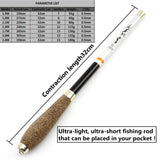 2.1m2.4m2.7m3.0m3.6m ultrashort Carp Fishing Rod Carbon Rods Portable Telescopic Spinning Rod child beginner pocket fishing rods