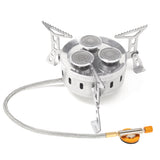 8600W 3-Core Foldable Camping Stove Furnace 3 Burners Camping Gas Stove For Outdoor Fishing Hiking Traveling