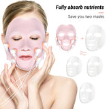Electric EMS Facial Mask Red Light Therapy Beauty Vibration Anti Aging Wrinkle Rejuvenation Skin Silicone Face Massager Mask