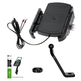15W Motorcycle Holder Smartphone Stand Support 2 IN 1 USB Wireless QC3.0 Fast Charging Waterproof Mobile Phone Mount