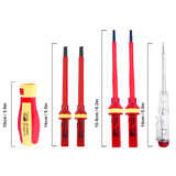 Jewii 13pcs 1000V Changeable Insulated Screwdrivers Set with Magnetic Bits Ring Electrician Repair Hand Tools