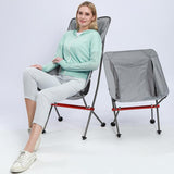 Portable Folding Camping Chair Outdoor Moon Chair Collapsible Foot Stool For Hiking Picnic Fishing Chairs Seat Tools