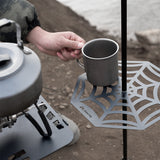 Stainless Steel Mini Platform Fits 1.2cm Folding Lamp Pole Hollow Lantern Holder Rod Tray for Camping Hiking Fishing Backpacking