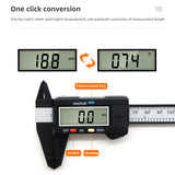Digital Vernier Caliper 6inch LCD Electronic Carbon Fiber Gauge 150mm 0.1mm Micrometer Digital Ruler Height Depth Measuring Tool