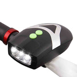 Universal Front Head Light Cycling Lamp Electronic Bell Horn 3 LED Bike Bicycle Light Hooter Siren Waterproof Accessory