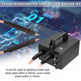 1600A Spot Welder Adjustable Microcomputer 18650 Battery Spot Welding Machine Set 20ms-1s Time for 0.25mm Nickel Plate EU Plug