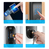 Smart Lock Keyless Electronic Bluetooth TTlock Biometric Fingerprint Keys IC Card Touch Screen Keypad Auto Lock APP Control