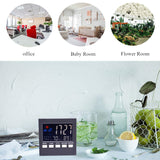 Intelligent Weather Clock LCD Thermometer Hygrometer Weather Forecast Clock Alarm Calendar Voice-activated Backlight Temp&amp; Humid