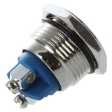 16mm Flush Mounted Momentary SPST Stainless Round Push Button Switch