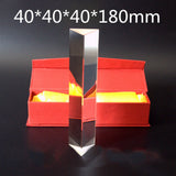 Rainbow Crystal Prism 40*40*180mm Triangular Prism Large Rainbow Photo Gift Experimental Equipment  Optical Glass