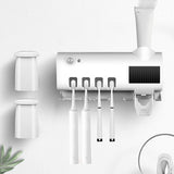 Toothbrush Storage Rack Storage Box Bathroom Accessories Automatic Toothpaste Dispenser Toothbrush Holder Wall-Mounted