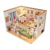 Wooden Miniature Doll House Furniture Children Adult Villa Model Building Kits for Children Gift 3D Wooden Craft Dollhouse Toy