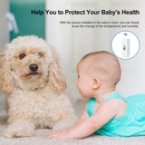 Tuya WiFi Intelligent Temperature Humidity Detector Sensors Home Indoor Temperature Humidity Detector APP Real-time Monitoring