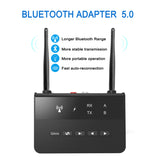 80m Bluetooth-compatible 5.0 Audio Transmitter Receiver Bypass AptX LL HD Wireless Adapter AUX 3.5mm For PC TV Headphones