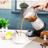 150ml/300ml 3-6 Cups 480W Electric Espresso Moka Pot Detachable Kitchen Stovetop Coffee Maker