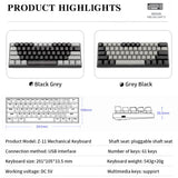 61 Keys Hot-swap 60% Mini Mechanical Gaming Keyboard Red Blue Mx Switch RGB Backlight USB Wired LED Optical Switches Portable