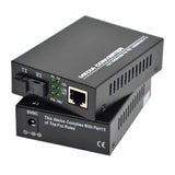 100M Single-Mode Single-Fiber Optical Fiber Transceiver HTB-3100AB Photoelectric Converter Black