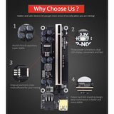 4Pack PCI-E Pcie Riser 009S PLUS Adapter PCIe 1X 4X 8X 16X Extender Wire PCIE USB 3.0 Card SATA for BTC Miner